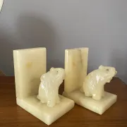 Paire de serres livres éléphants 