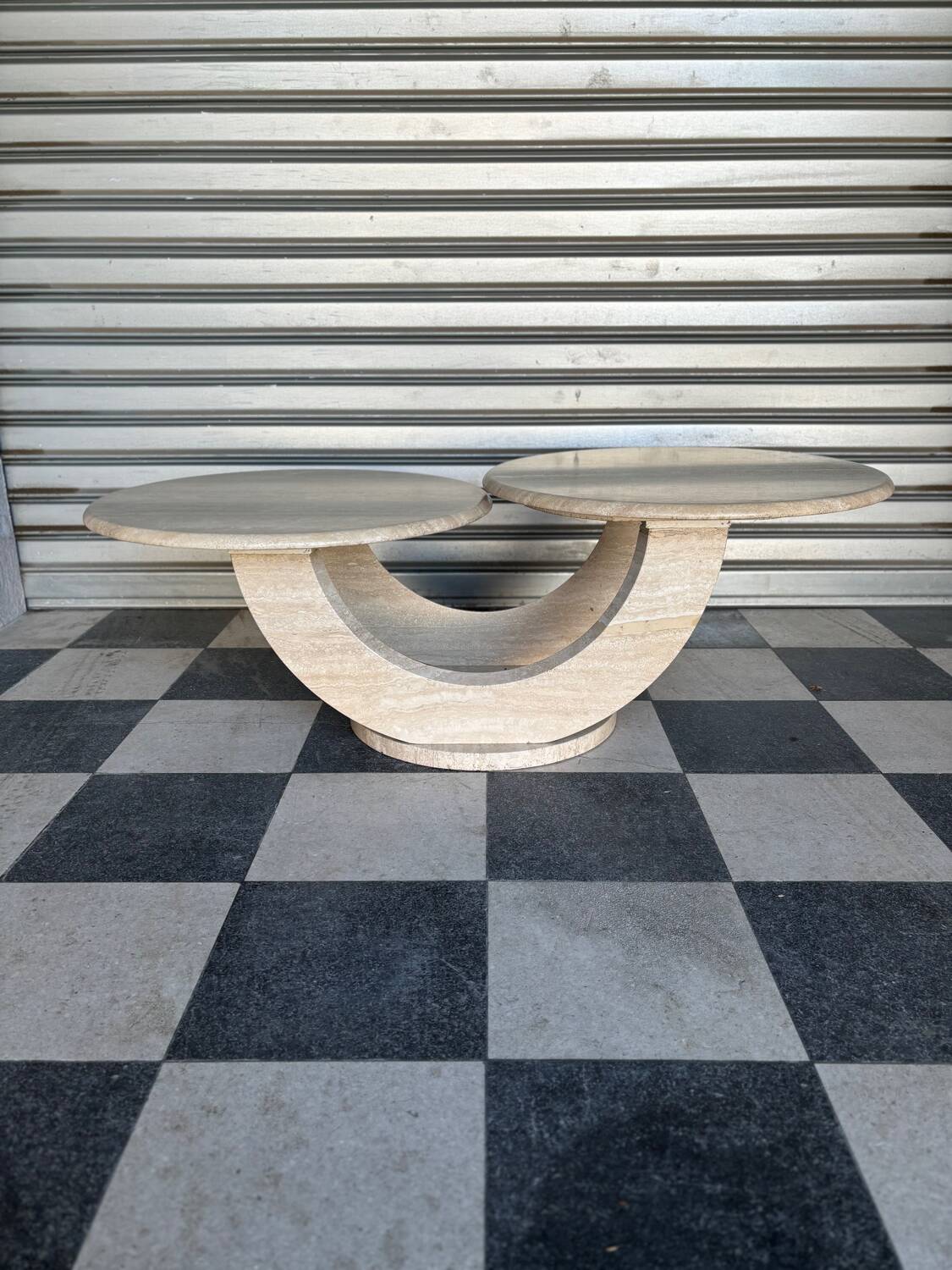 Italian travertine coffee table