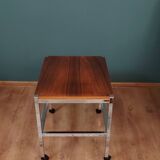 Table mobile avec plateau en palissandre