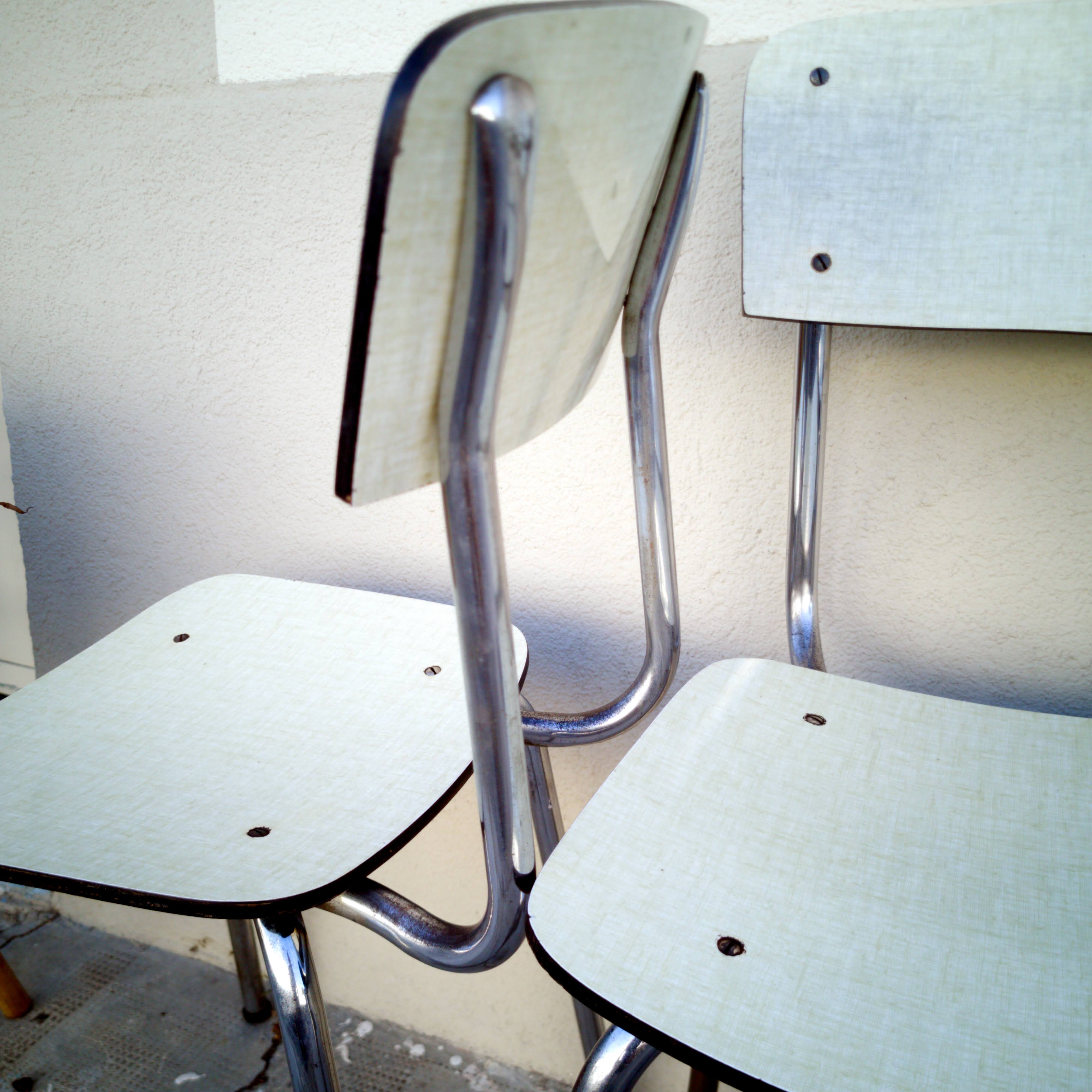 Set of 4 chairs in formica