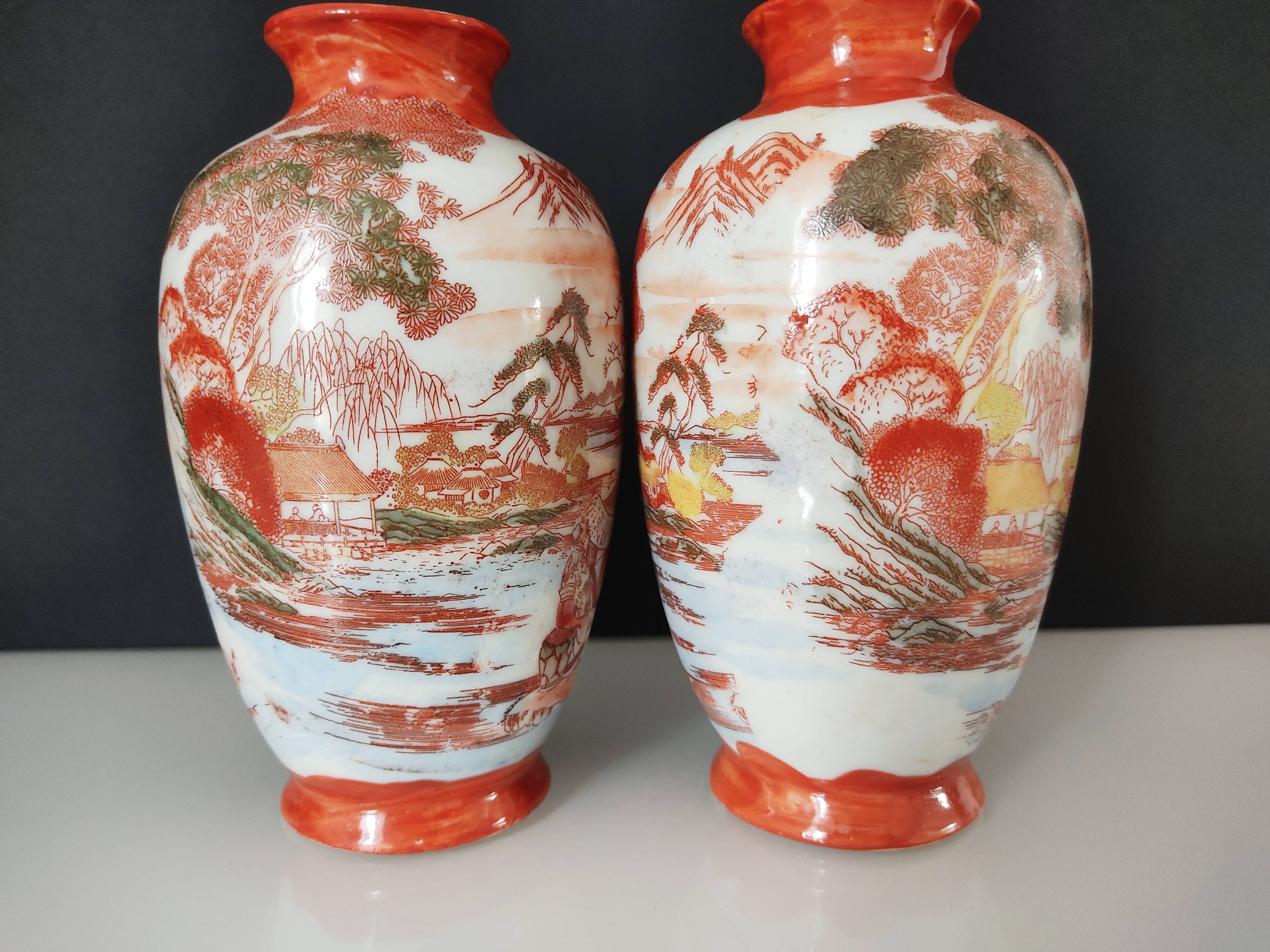 Pair of japanese porcelain vases