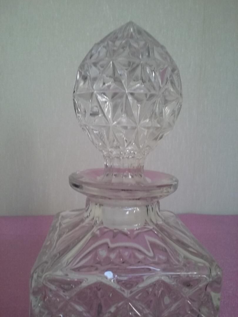 70s Crystal whiskey carafe