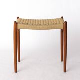 Rare Niels Otto Møller Ottoman Model 78a – Danish Teak & Danish Cord, 1960s