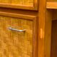 Bamboo cabinet woven and modular pine vintage 1960