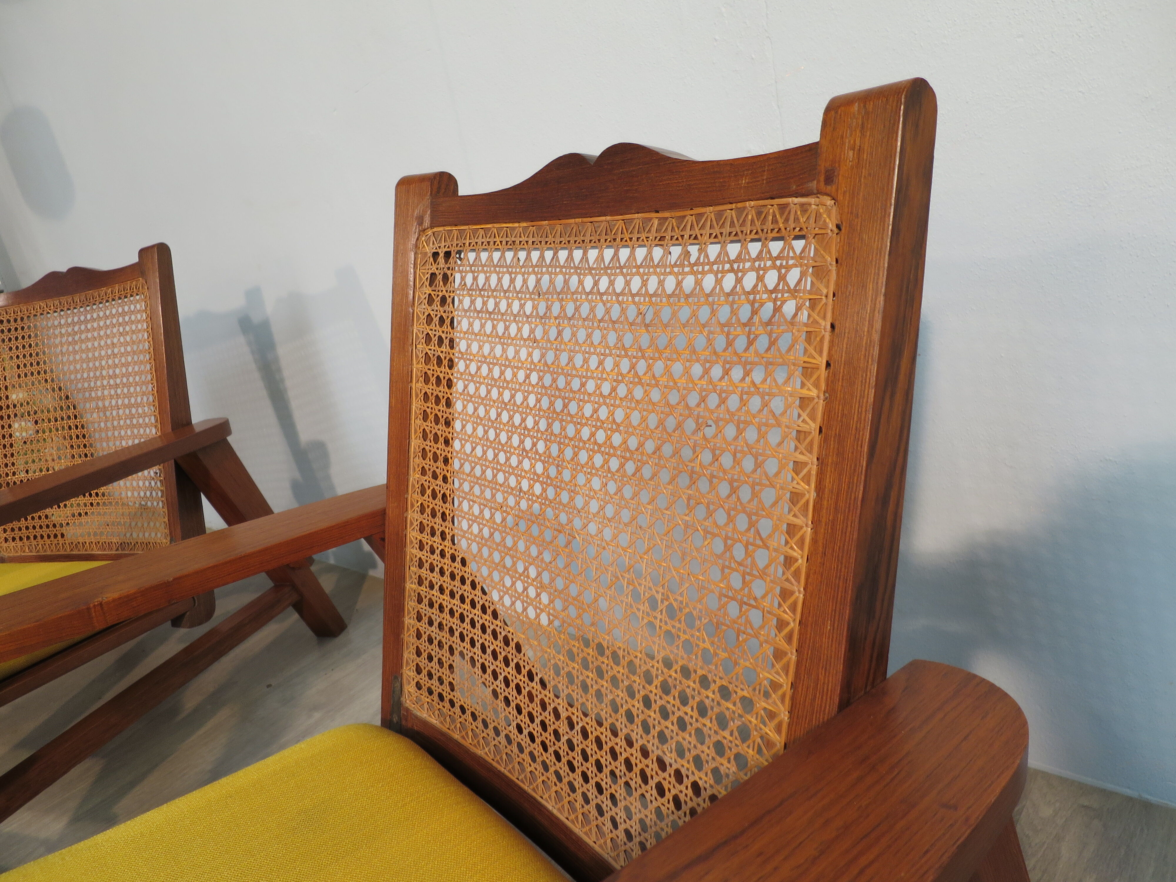 Colonial-style armchairs