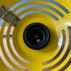 Memphis style yellow pendant light, 1980s