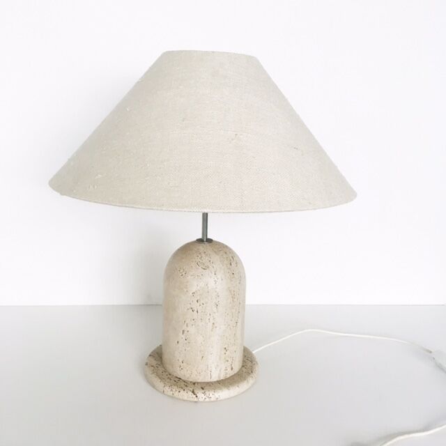 Table lamp travertine, 1970s