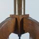 Very rare vintage pair of wooden table lamps by Temde