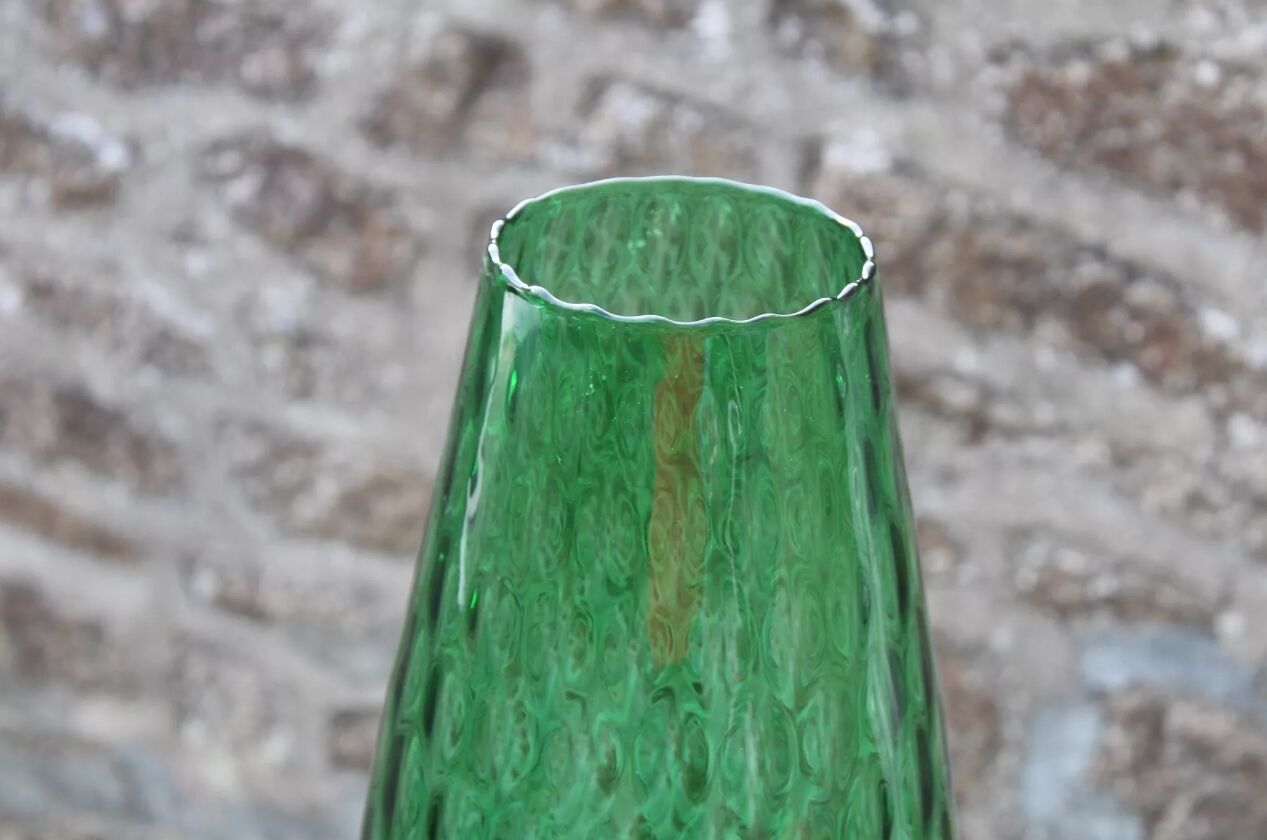 Empoli Italy blown glass vase