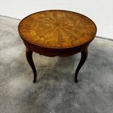 Marquetry wooden side table