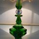 Lampe cristal émeraude Art Déco