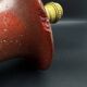 Lamp base in reconstituted stone, red "oxblood", 20th century