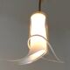 White Murano Glass Pendant Ascribable to Mazzega, Italy
