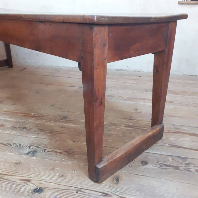 Monastery table, community table, 19th-century solid walnut console.