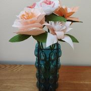 Vintage blue bubble vase (1960-1970) designed by Whilhelm Braun-Feldweg
