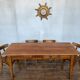 Old farmhouse table early XXth legs spindles solid wood