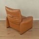 675 Maralunga armchair with ottoman by Vico Magistretti for Cassina, 1970s, original cognac brown leather