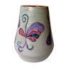 Potter's ceramic vase with psychedelic graphics