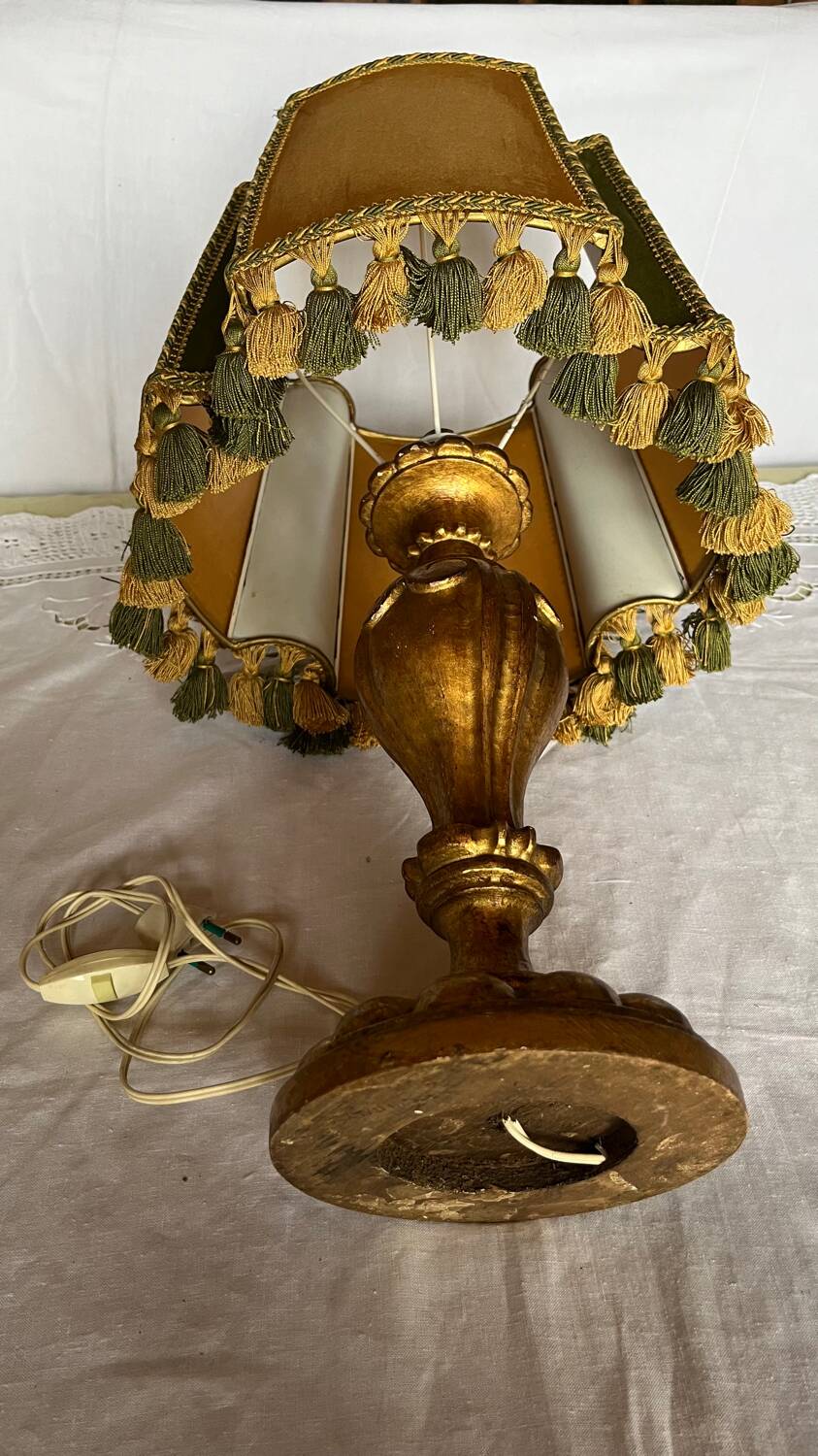 Vintage wooden table lamp