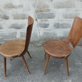 Set of 2 Baumann wooden chairs