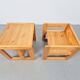 Fauteuils de table pour enfants en pin attribuées à Marcel Gascoin, France, années 1970, ensemble de 2.