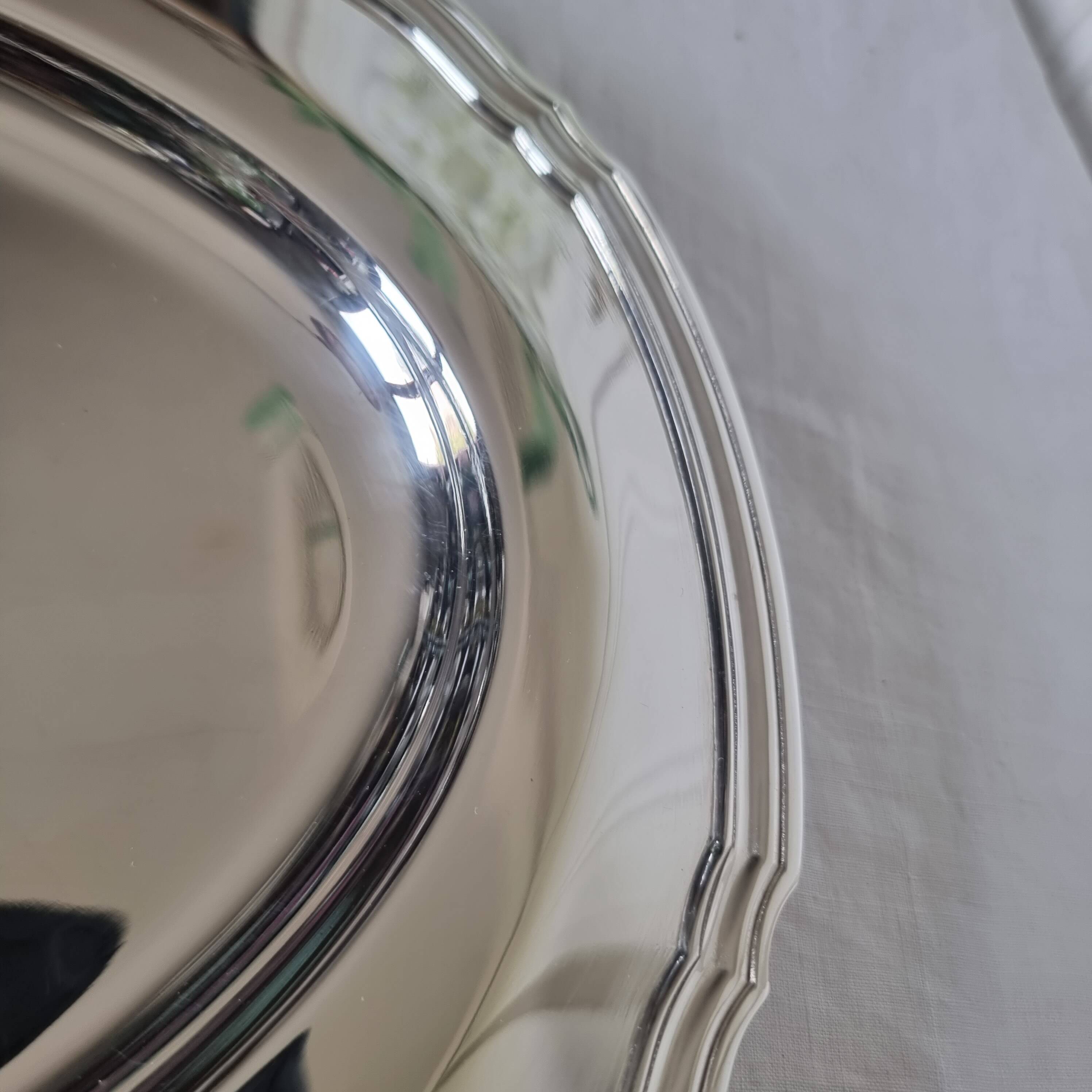 Christofle Galia presentation tray in double-coated silver-plated metal