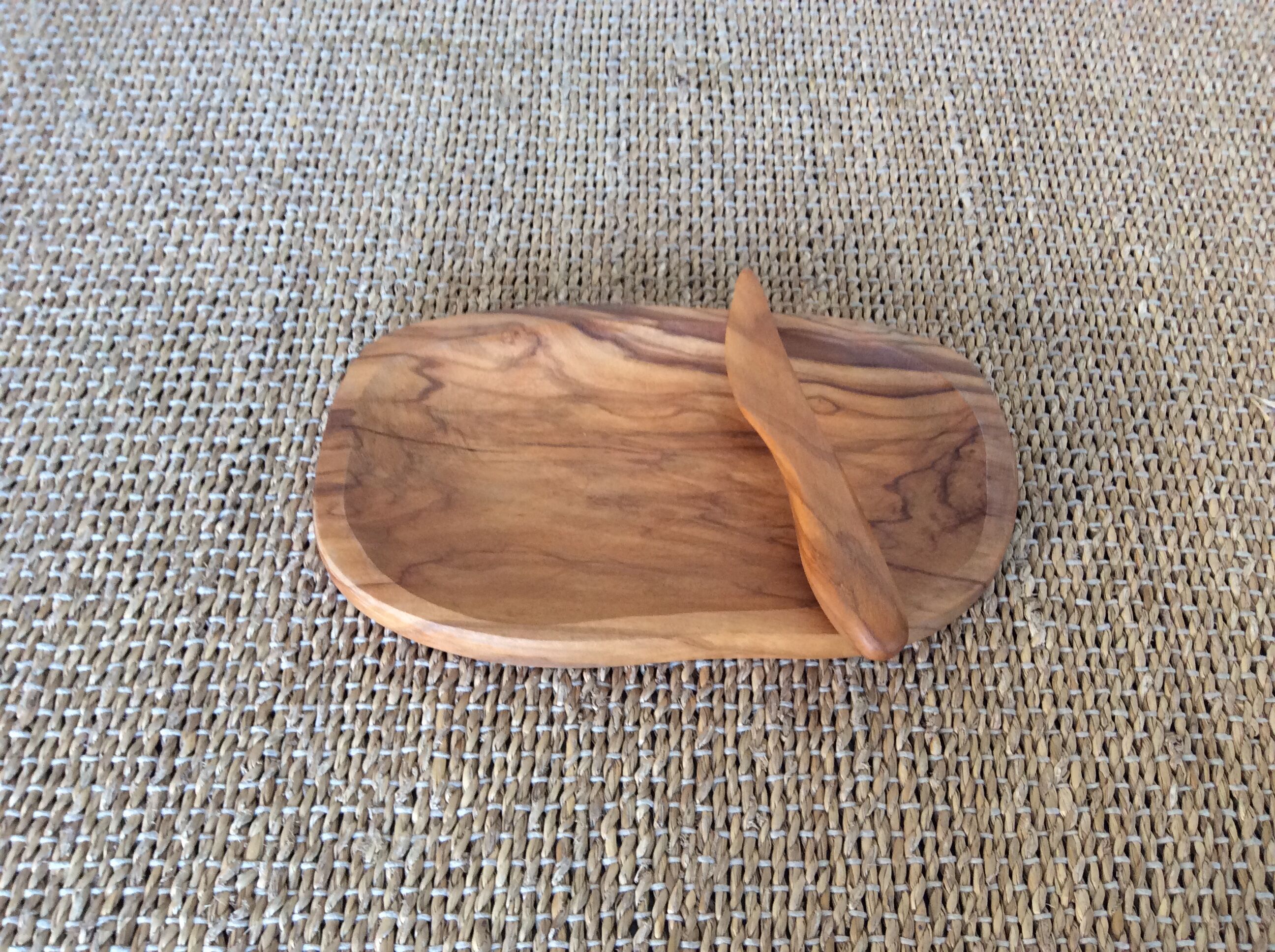 Wooden butter dish
