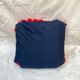 Vintage cushion red pompoms