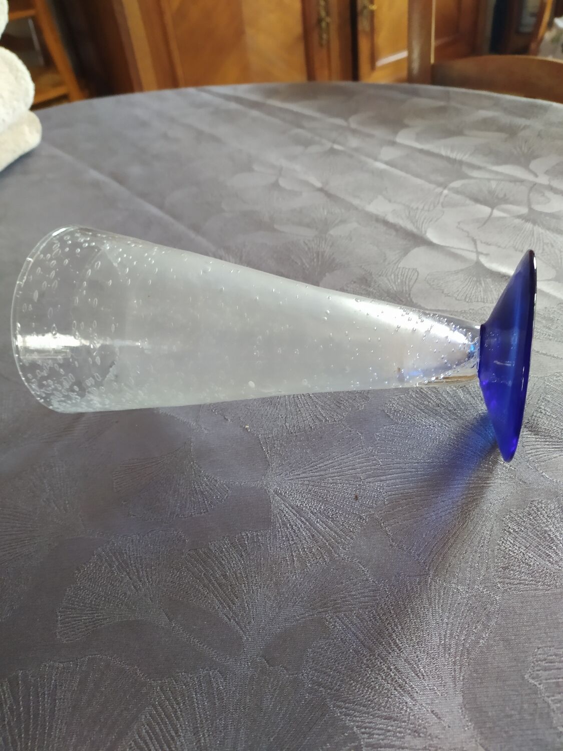 Conical glass vase