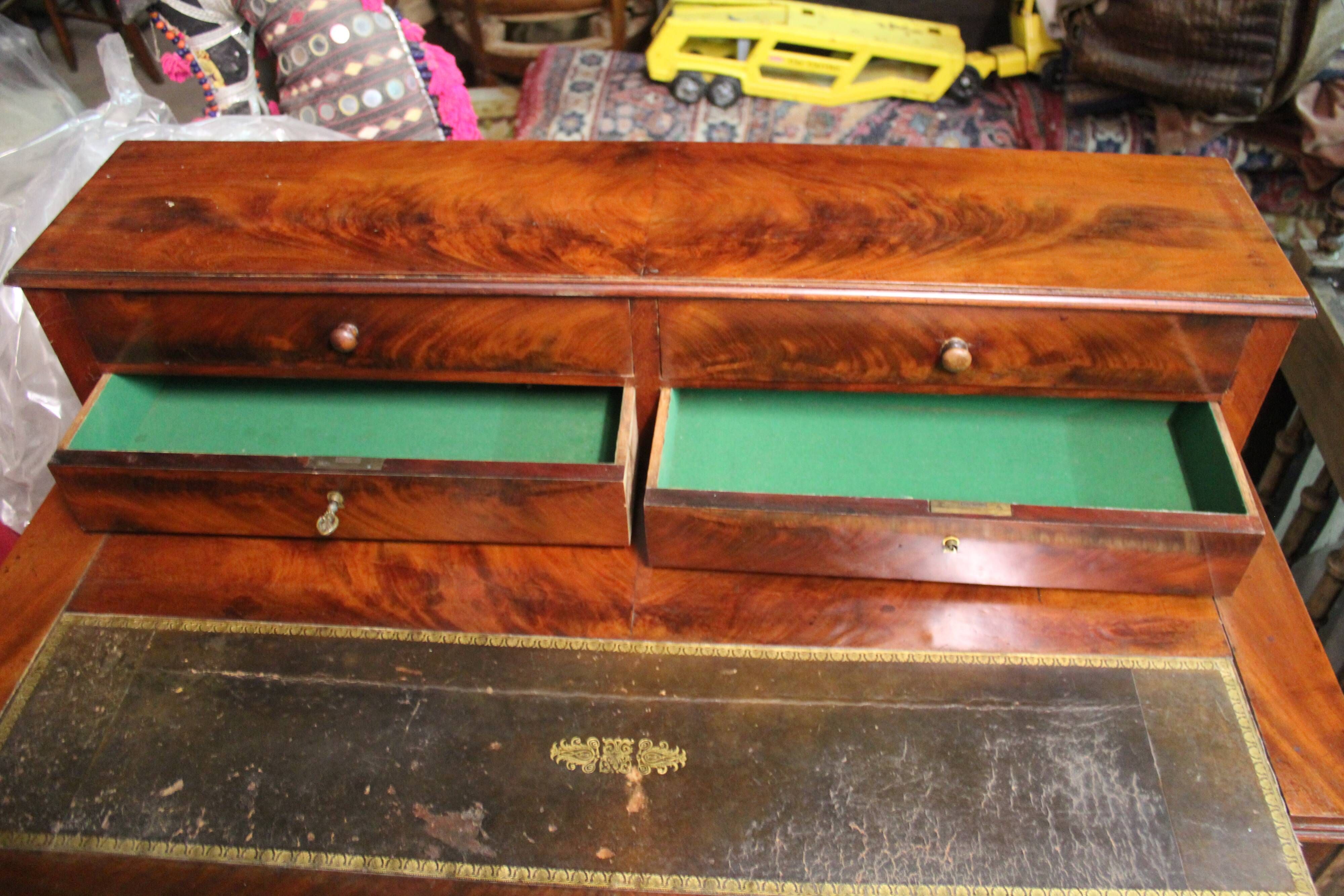 19th-century mahogany tiered desk