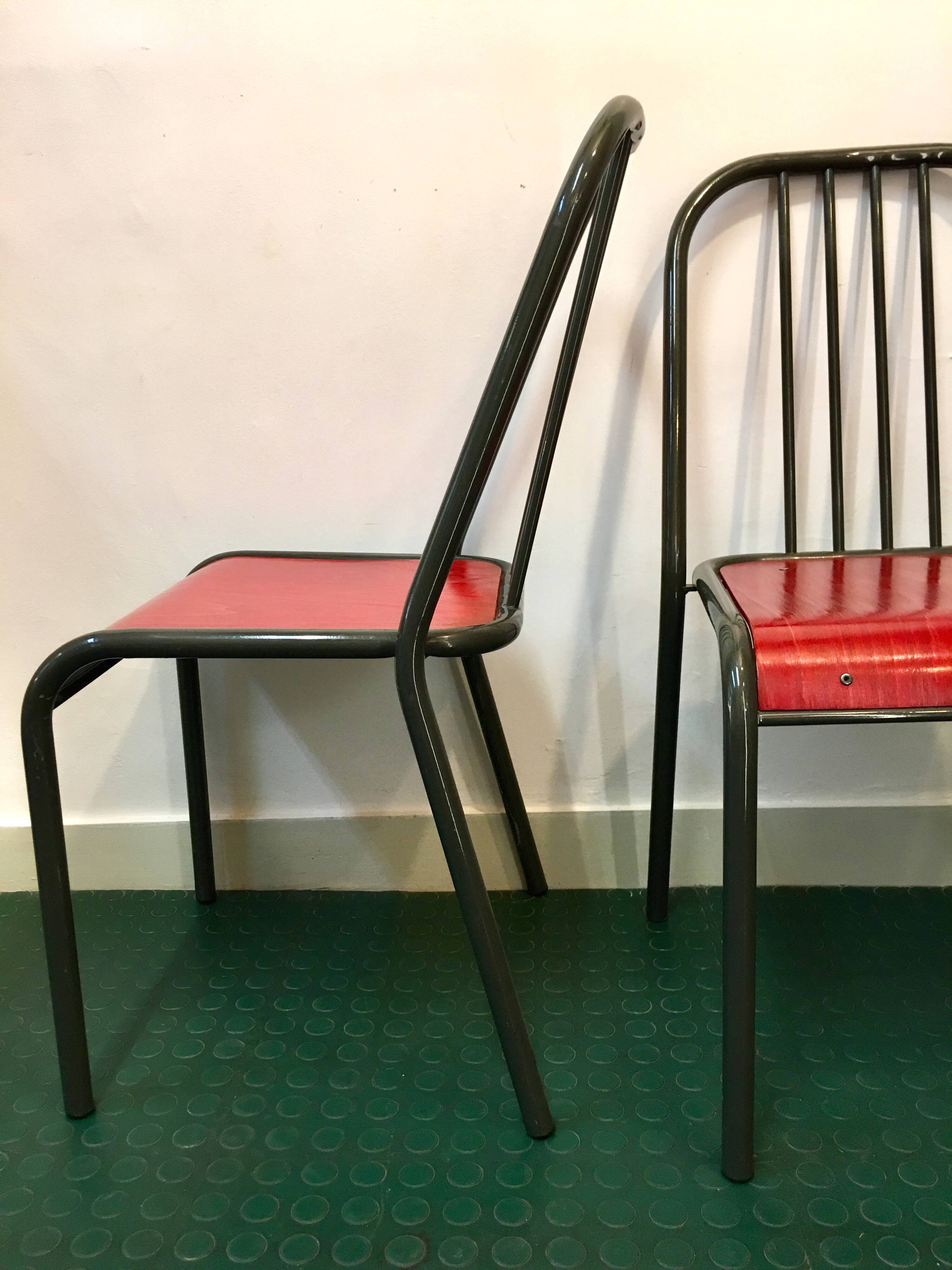 Paire chaises industrielles vintage