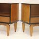 Pair of vintage bedside tables in oak veneer, 1960