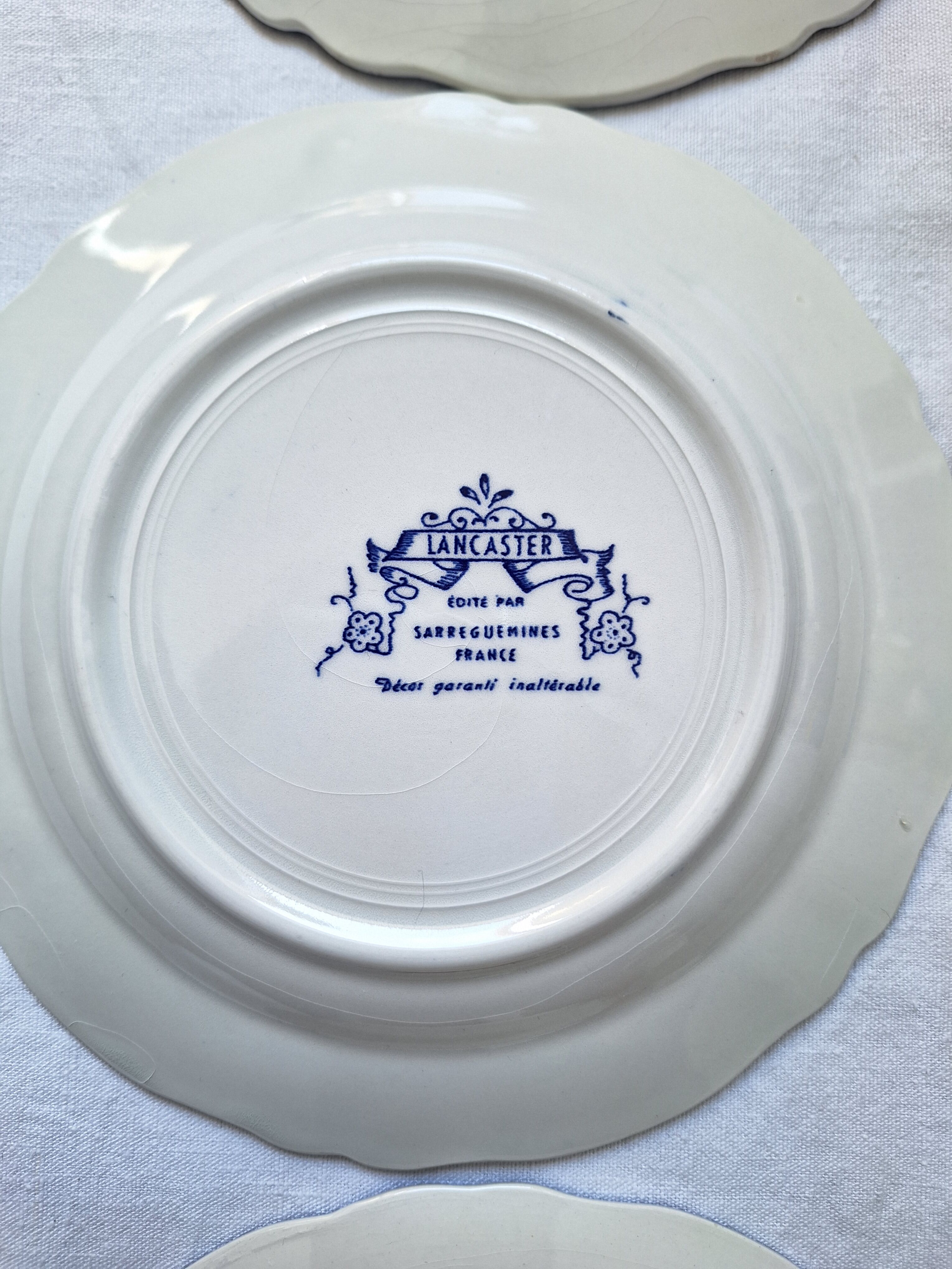 Dessert plates Sarreguemines Lancaster