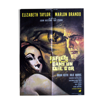Original movie poster "Reflections in a Golden Eye" John Huston, Marlon Brando