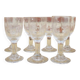 7 antique digestif glasses with Art Deco pattern