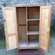 Vintage wardrobe with compass feet in beech