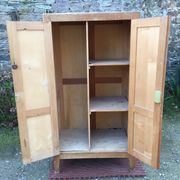 Vintage wardrobe with compass feet in beech