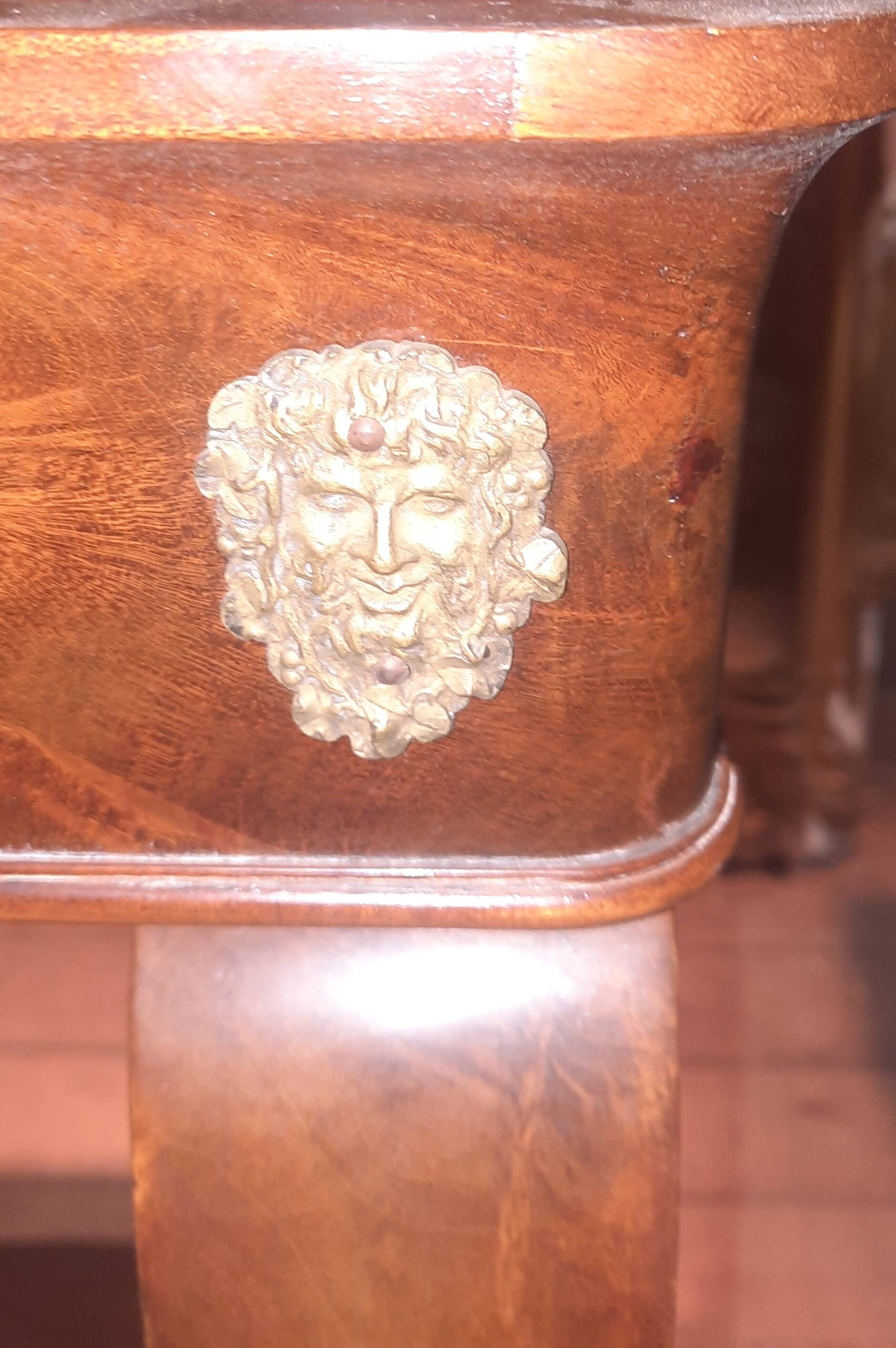 Restoration period console in mahogany