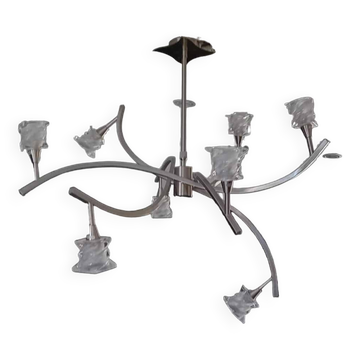 Lustre 8 bras Salomon, années 1980