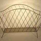 Golden metal magazine rack from the 60s