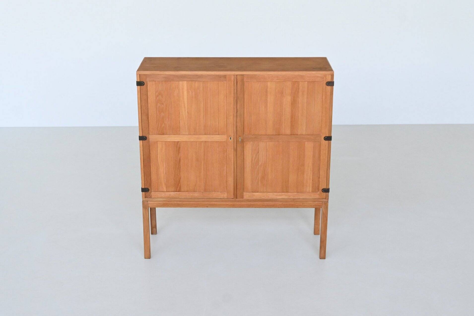 Kurt Ostervig high cabinet in oak A/S Randers Denmark 1960