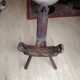 Rustic wooden tripod chair