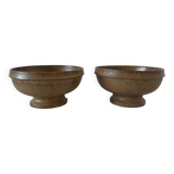 2 large stoneware bowls