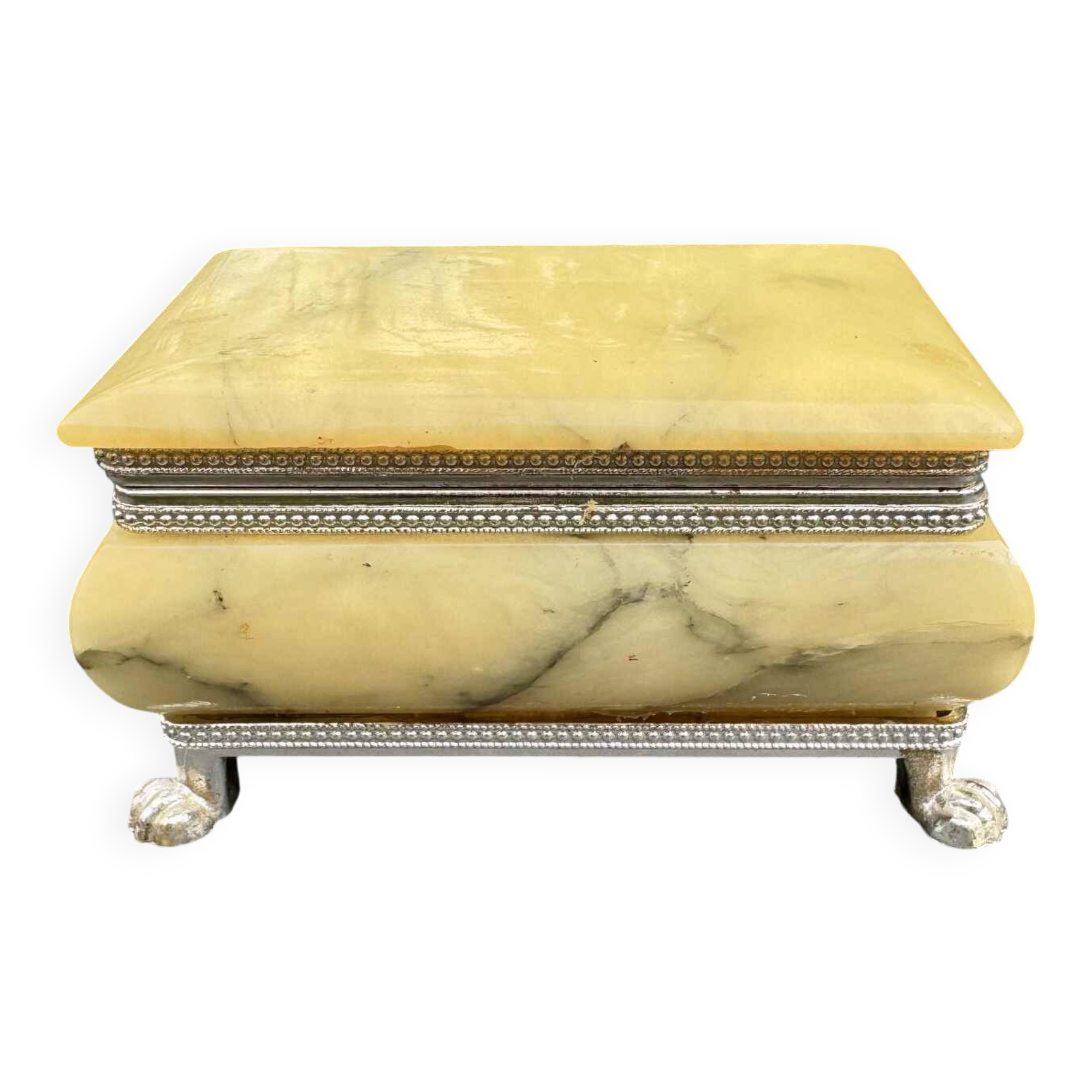 Onyx catchall box from the 1960s, vintage Italy.