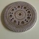 Dessous de plat de potier 1970 en grès perforé incisé
