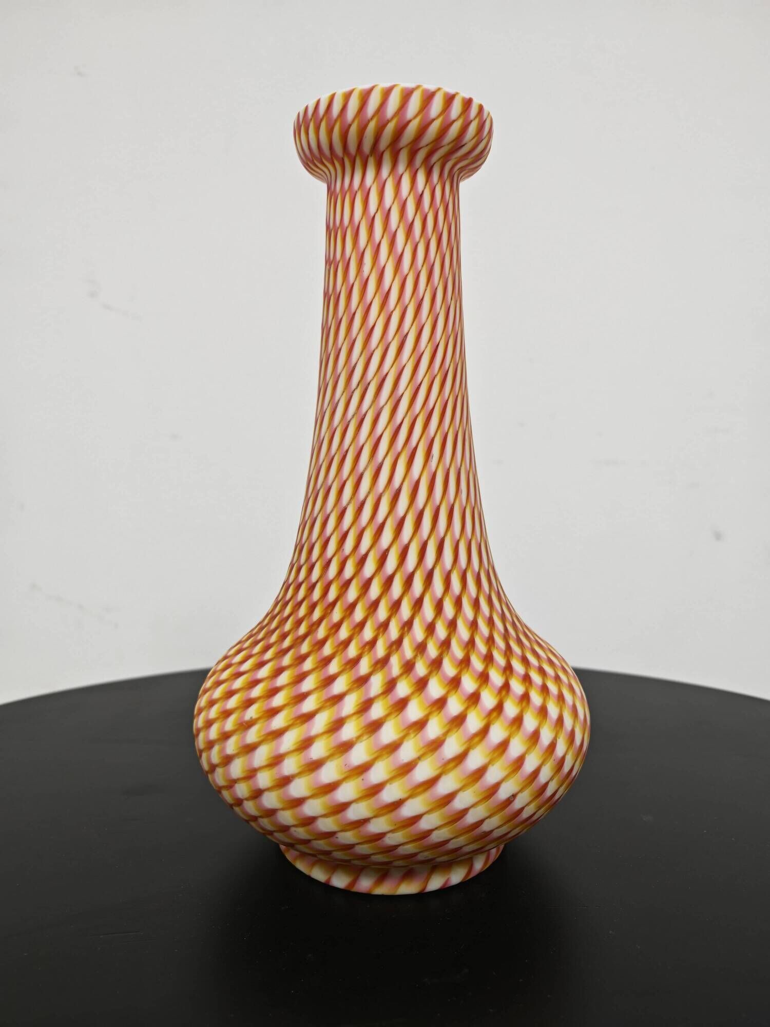 Victorian satin glass vase by Stevens and Williams, 1880s.