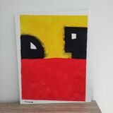 Signed abstract painting