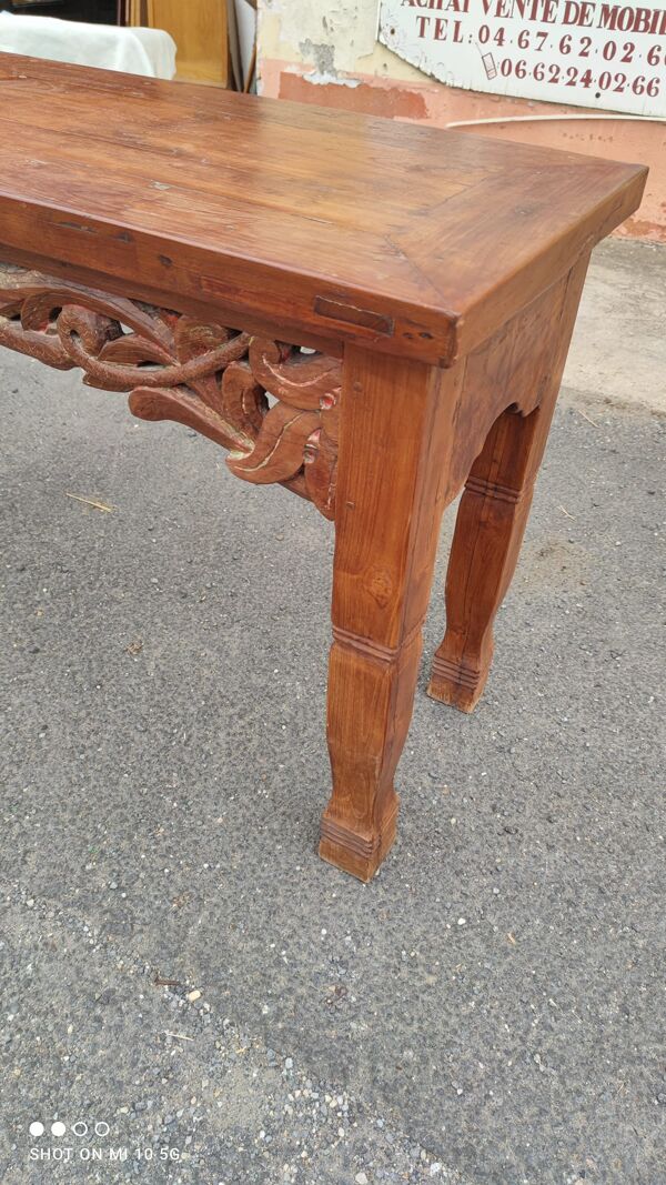 Console en teck massif