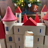 Stackable wooden building castle