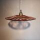 Vintage pink glass pendant light